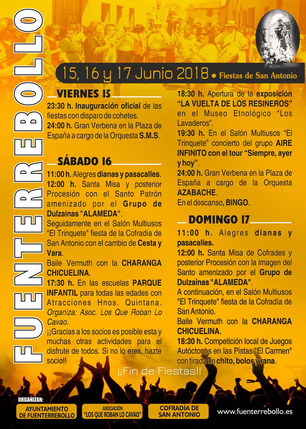 Fiestas en honor a San Antonio 2018 Fuenterrebollo